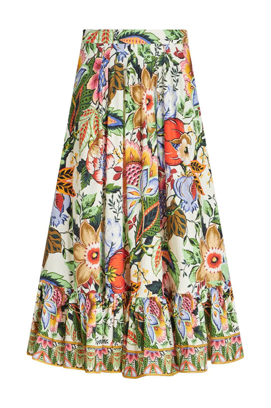 Floral Print Midi Skirt