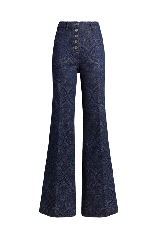 Flared Paisley Jean