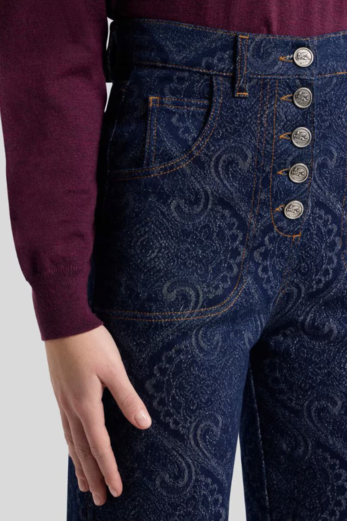 Flared Paisley Jean