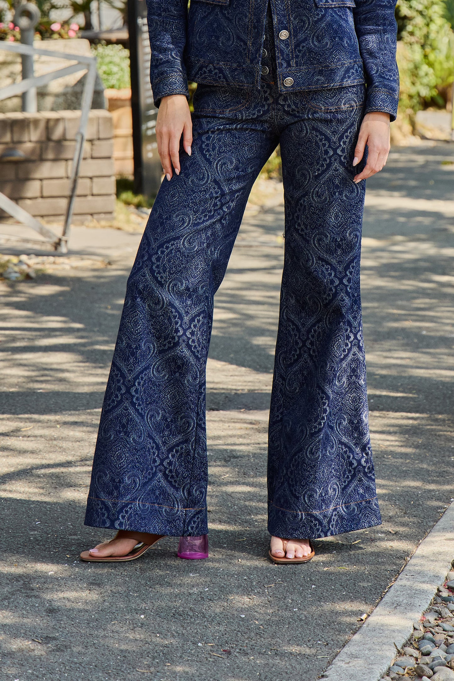 Flared Paisley Jean