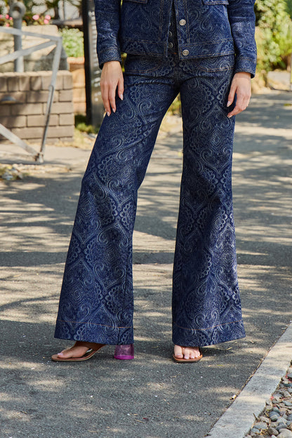 Flared Paisley Jean