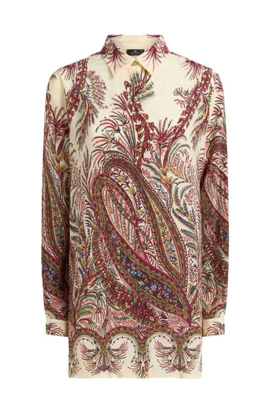 Floral Paisley Silk Shirt