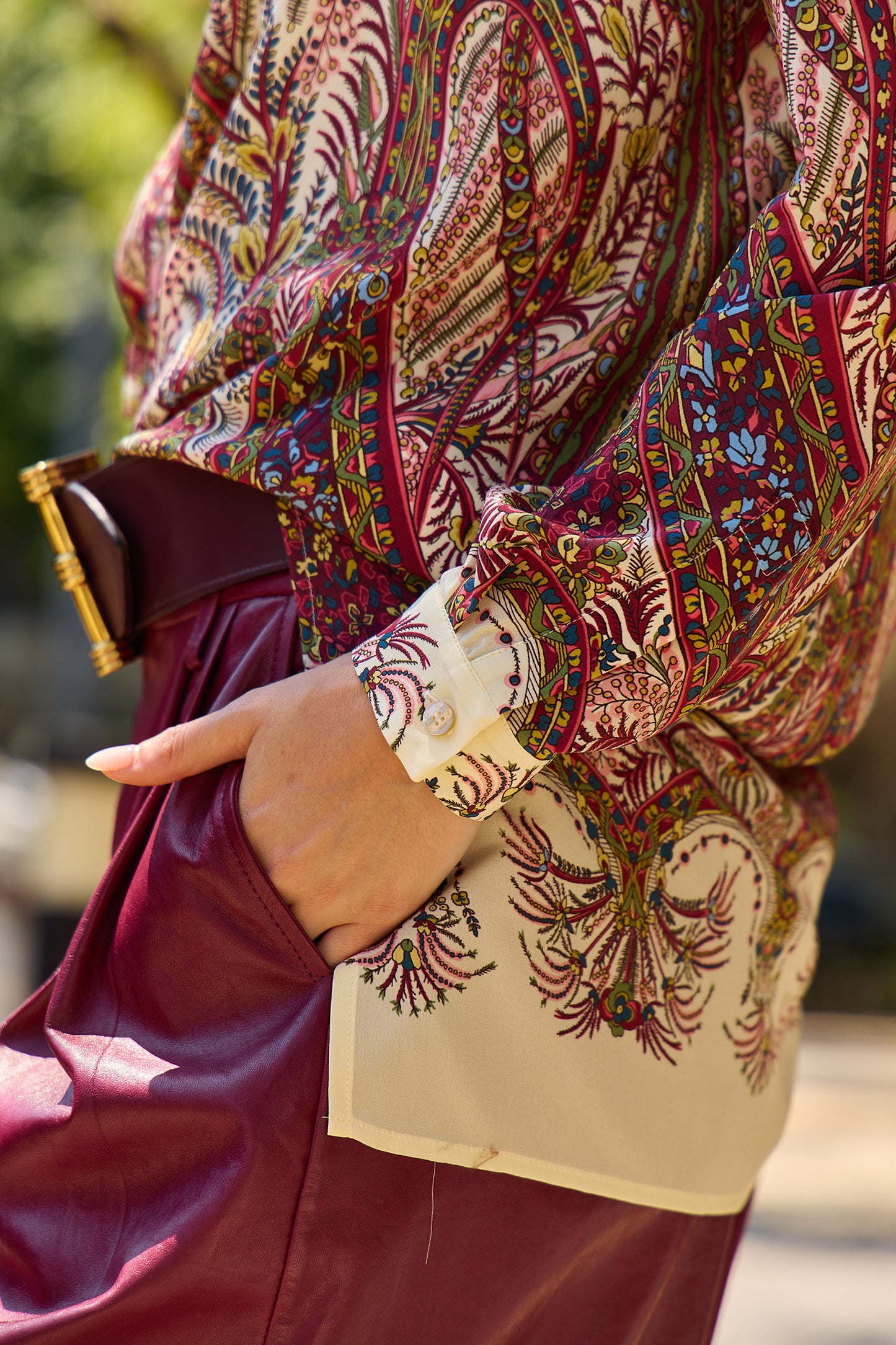 Floral Paisley Silk Shirt