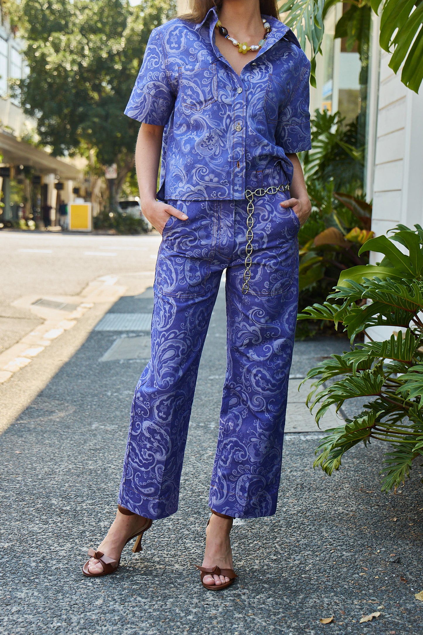 Paisley Denim Pant