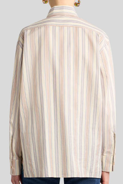 Placement Print Stripe Shirt