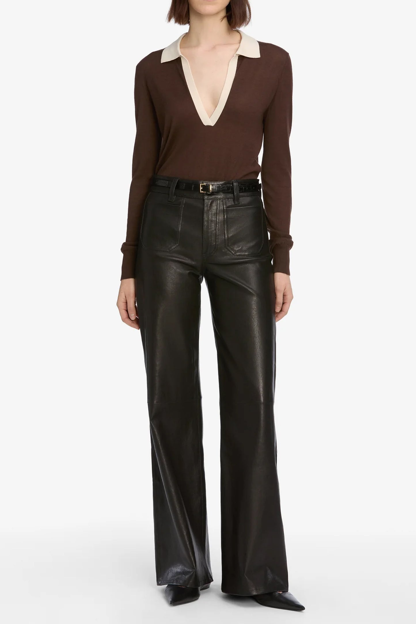 Leather Le Slim Palazzo Modernist Pocket