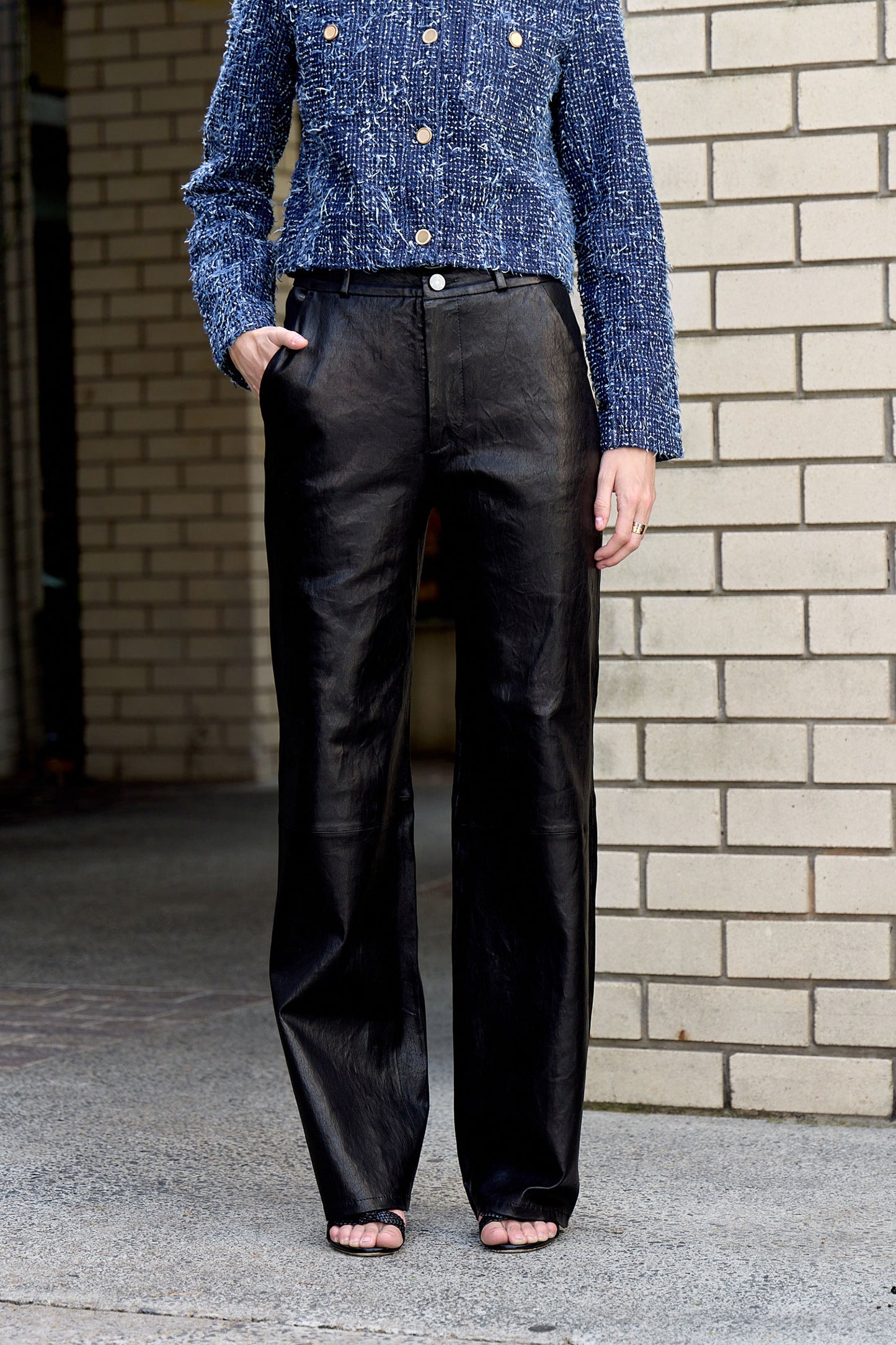 Relaxed Leather Trouser