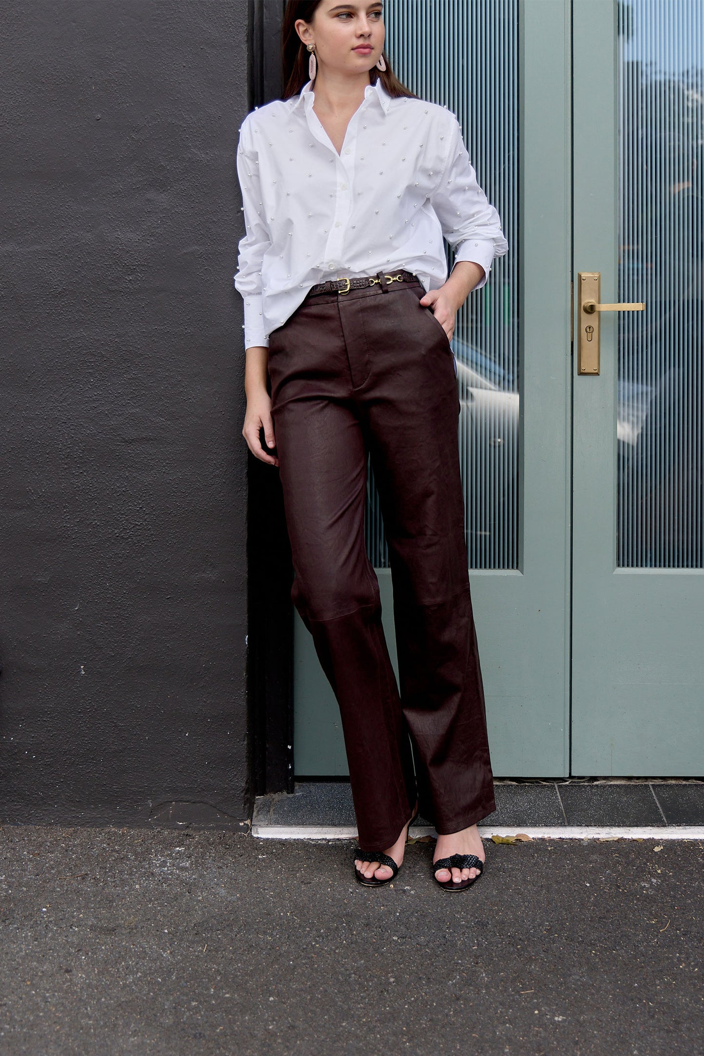 Relaxed Leather Trouser