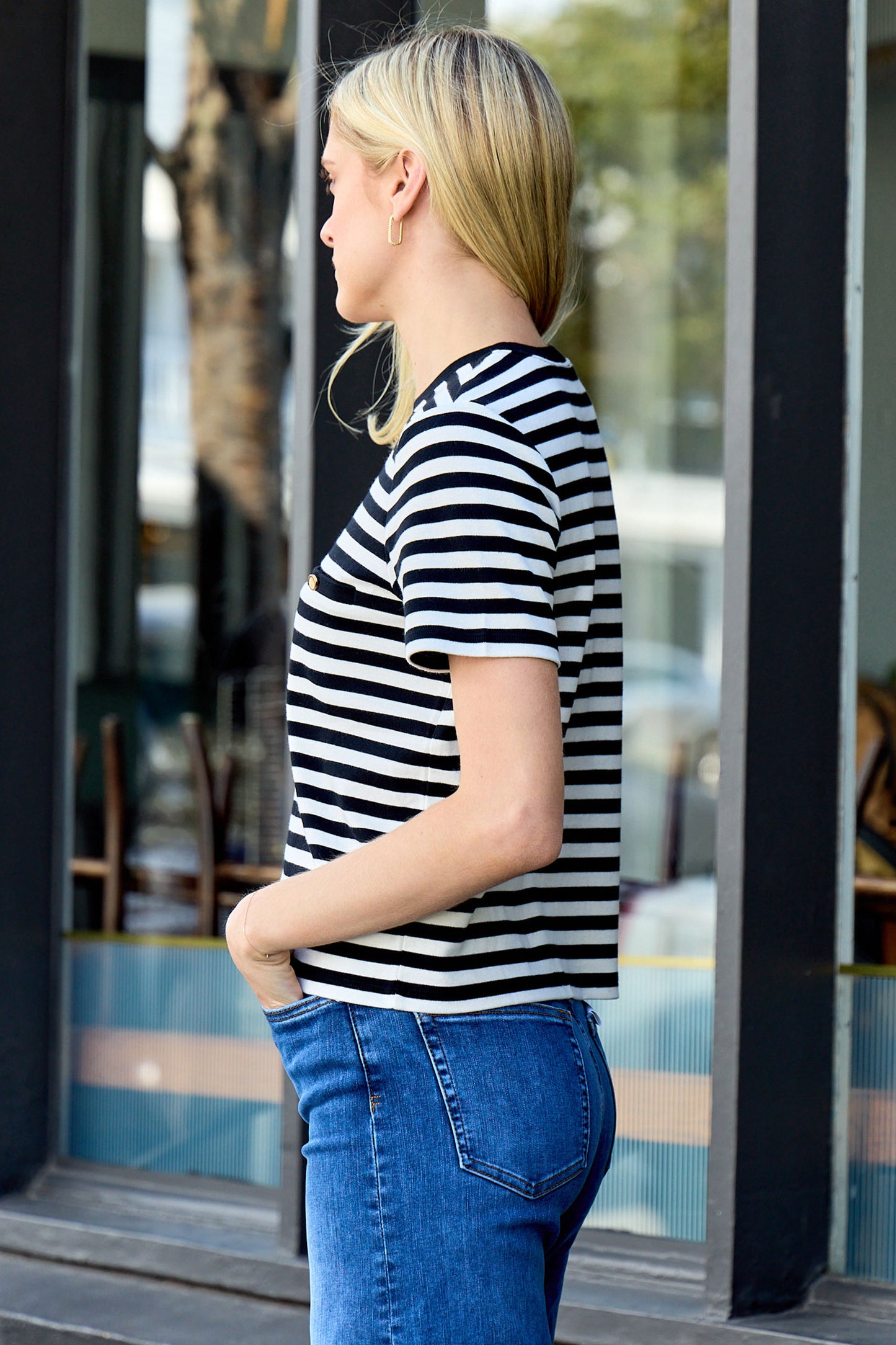 Striped Pocket Tee