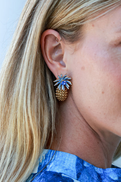 Flower With Cactus Earring