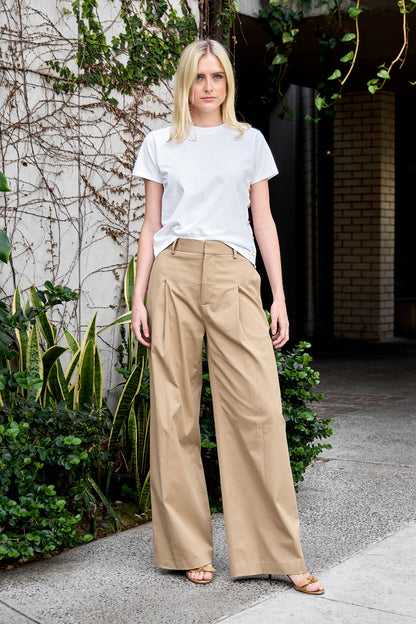 Pleated Wide Leg Pant