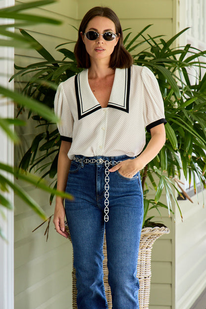 The Polka Dot Sailor Blouse