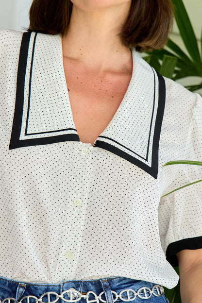 The Polka Dot Sailor Blouse