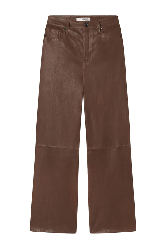 Slim Palazzo Leather Pant