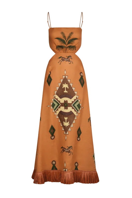 Peach Harmony Ankle Dress