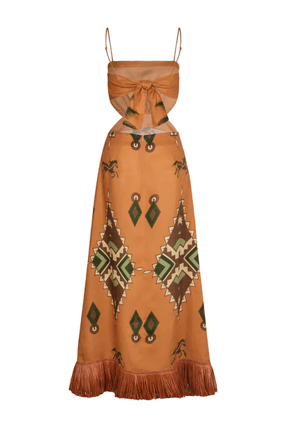 Peach Harmony Ankle Dress