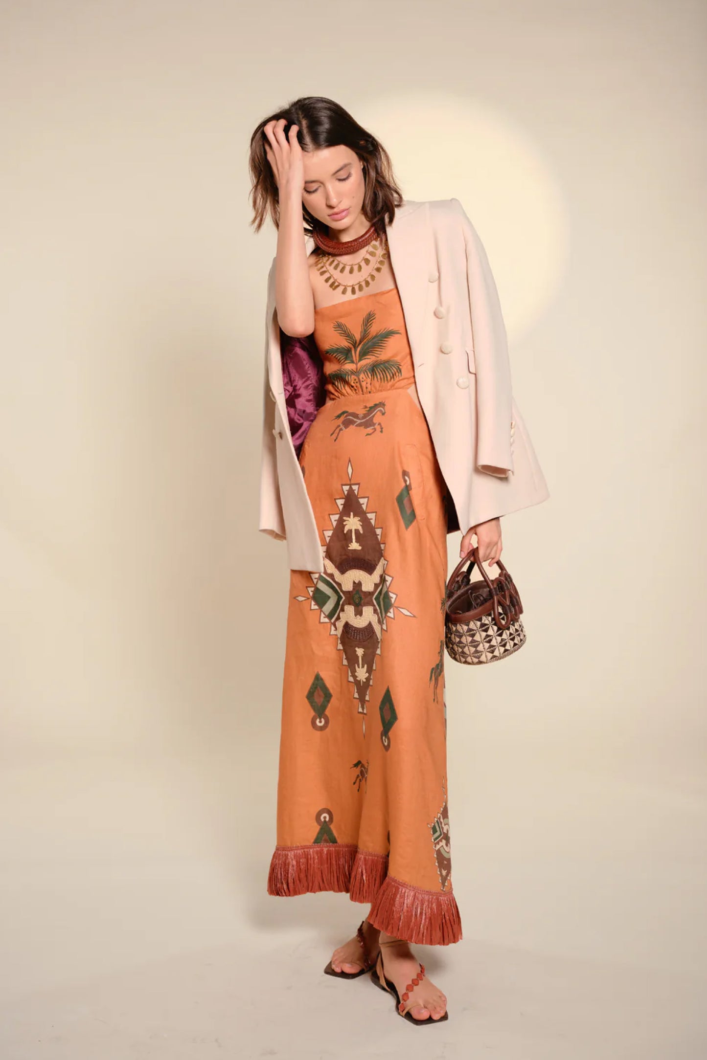 Peach Harmony Ankle Dress