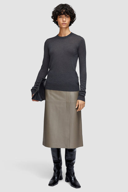 Round Neck L/SLV Cashair Top