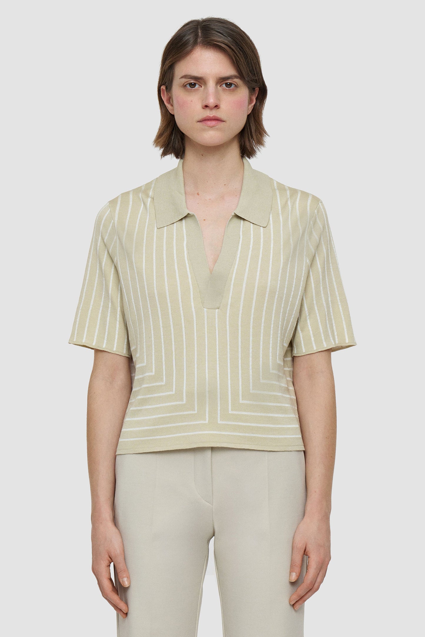 Geometric Jacquard Top