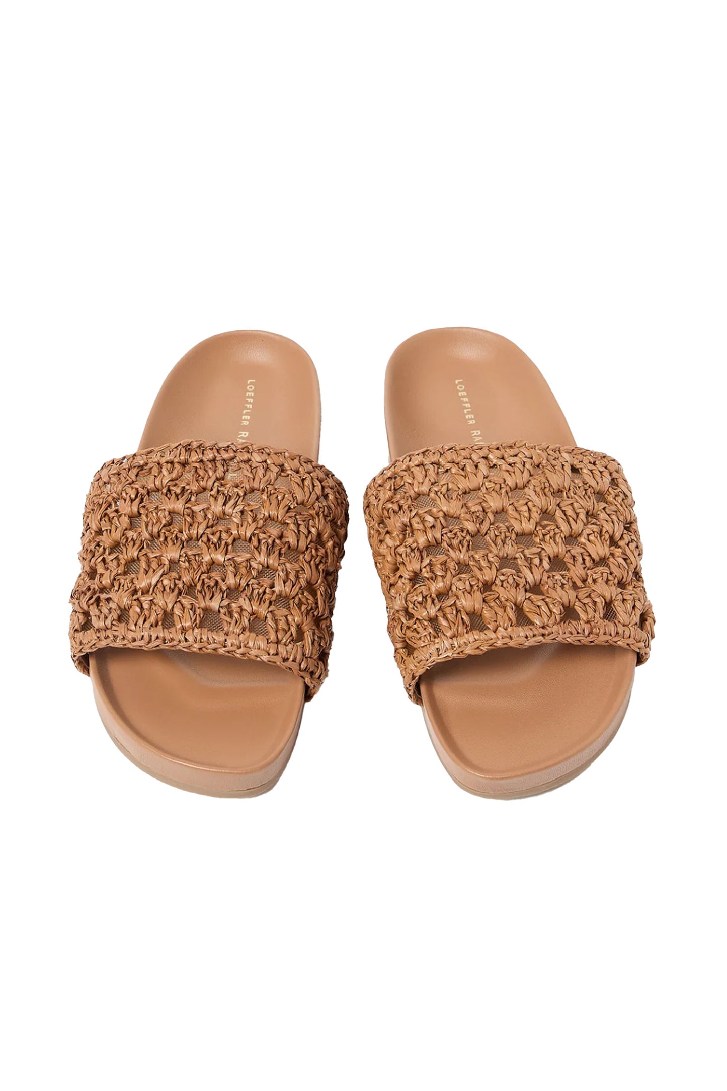 Henri Crochet Raffia Footbed Sandal