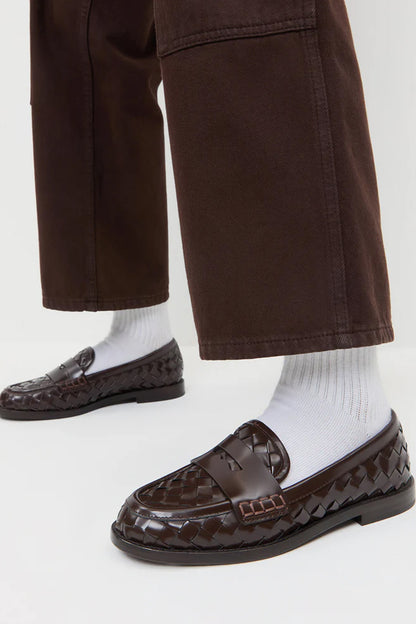 Rachel Woven Leather Loafer