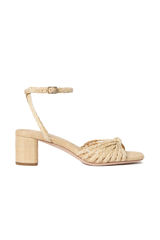 Riya Braided Mignon Knot Mid-Heel Sandal