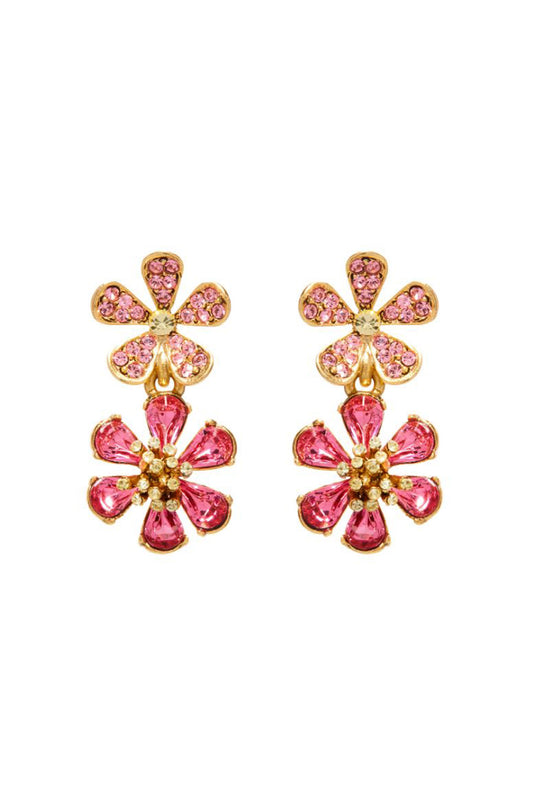 Small Crystal Flower Earring