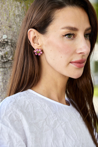Crystal Floral Earring