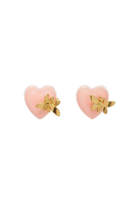 Semiprecious Heart Earrings