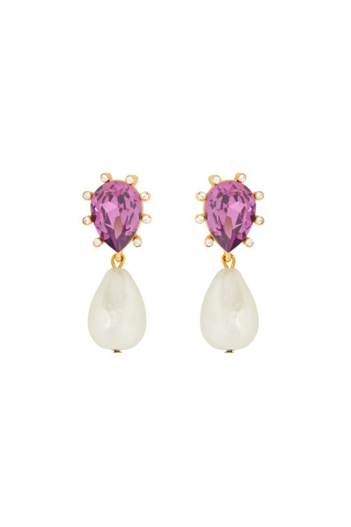 Silk Pearl Crystal Drop Earring