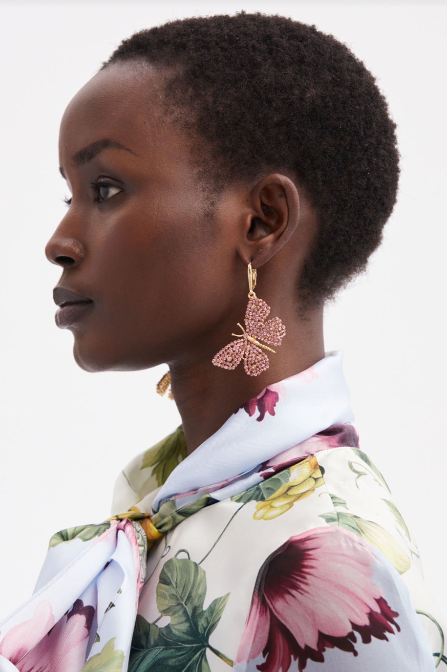 Pave Butterfly Earring