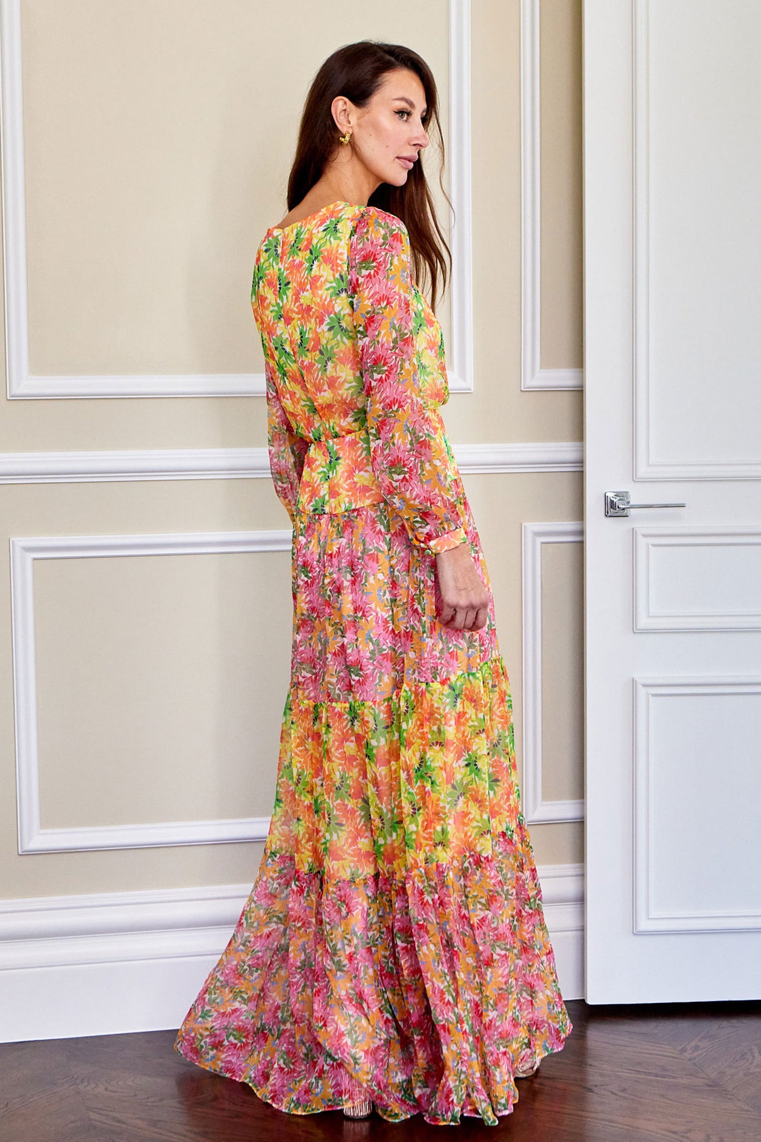 Long Sleeve Saloni Long Dress Saloni Isabel Long Dress