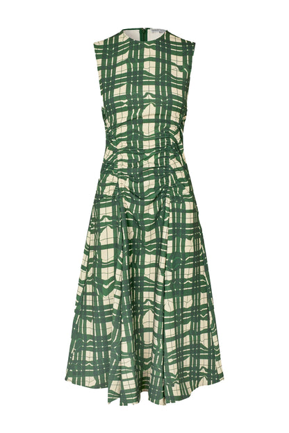 Sleeveless Gathered Midi Dress