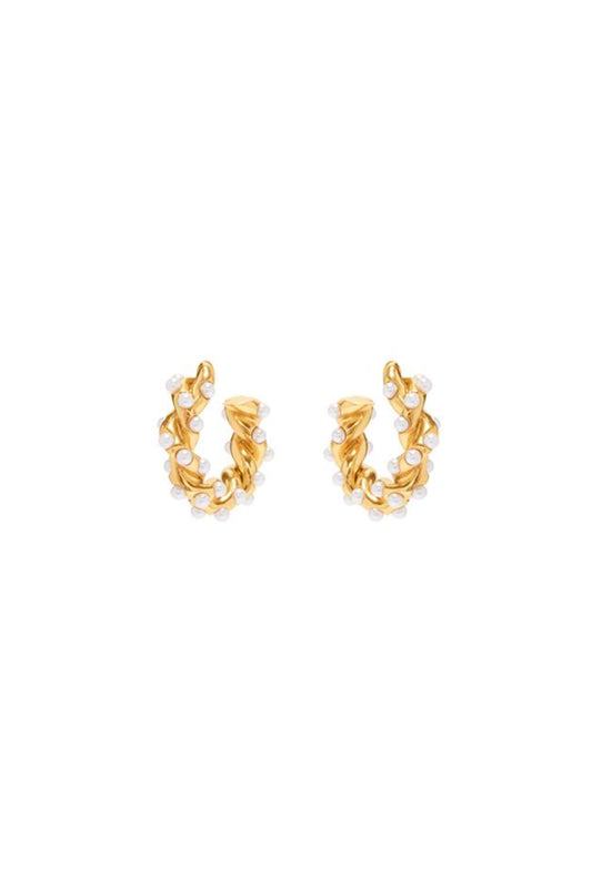 Small Rope Hoop Earring
