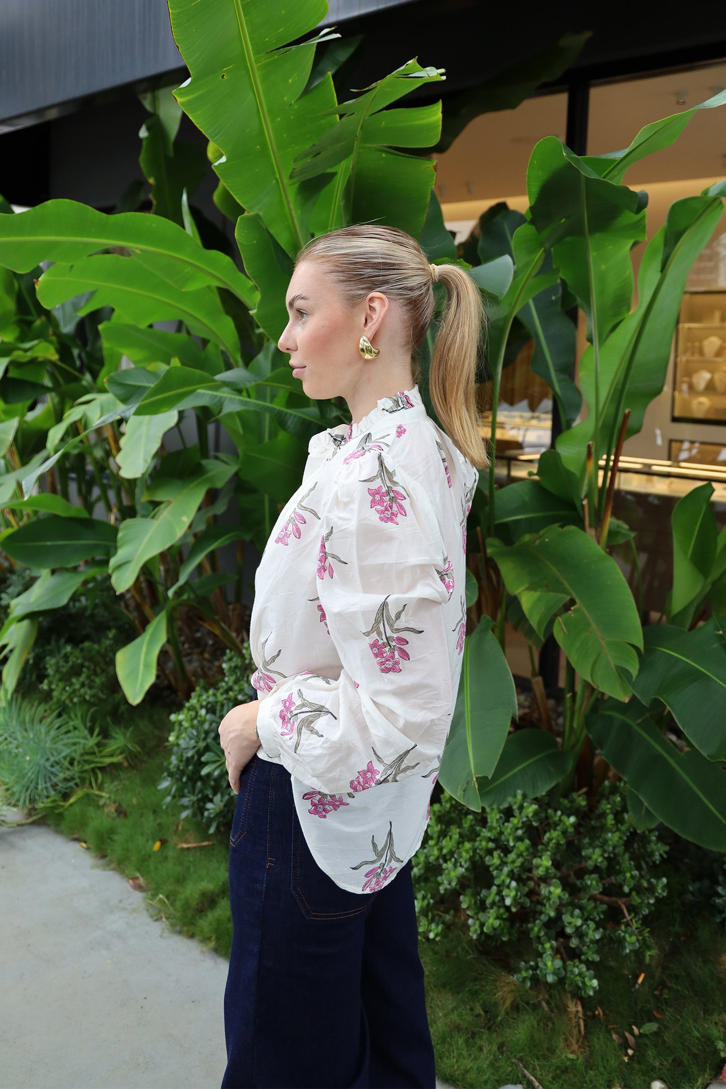 Annabel Fuchsia Flower Shirt