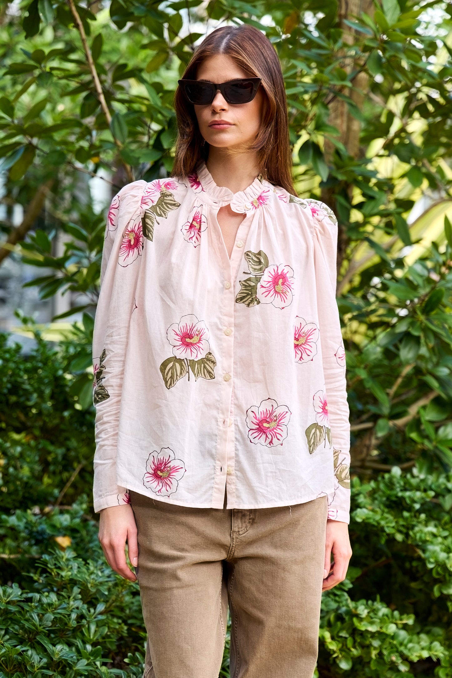 Artemis Blush Hibiscus Shirt