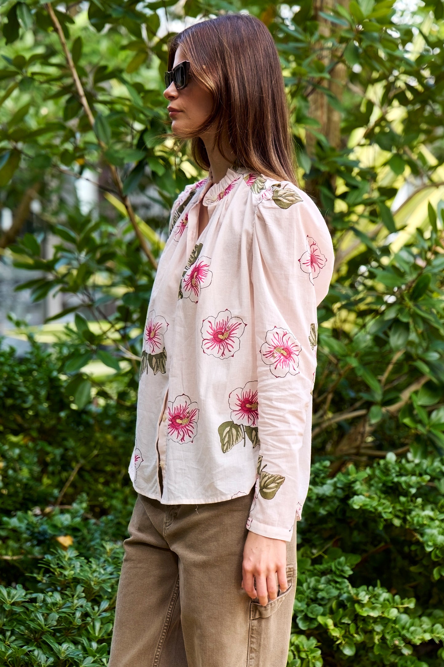 Artemis Blush Hibiscus Shirt
