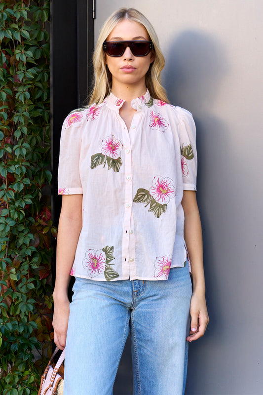 Winnie Blush Hibiscus Shirt