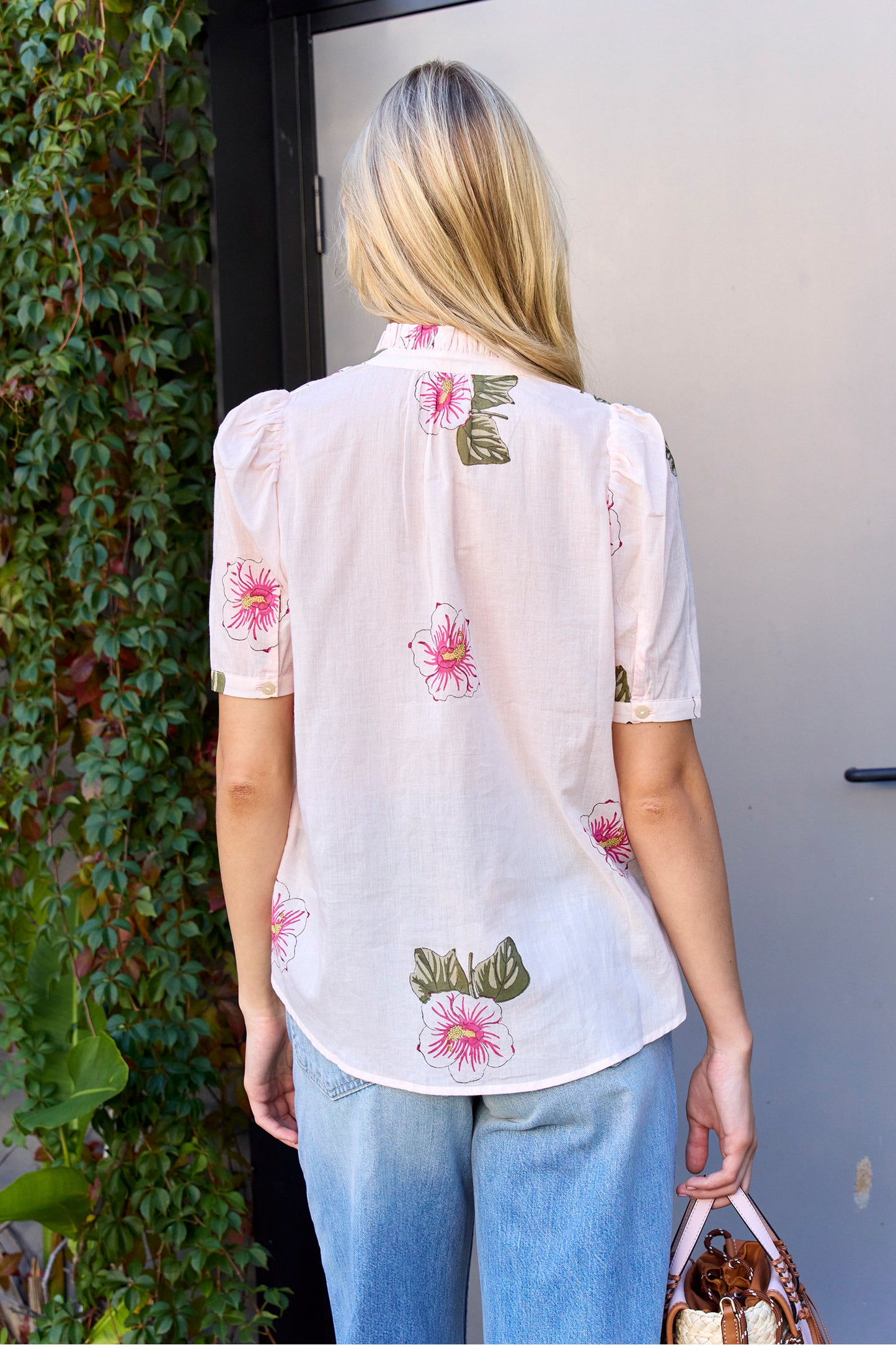 Winnie Blush Hibiscus Shirt