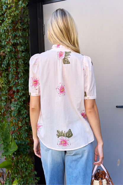 Winnie Blush Hibiscus Shirt