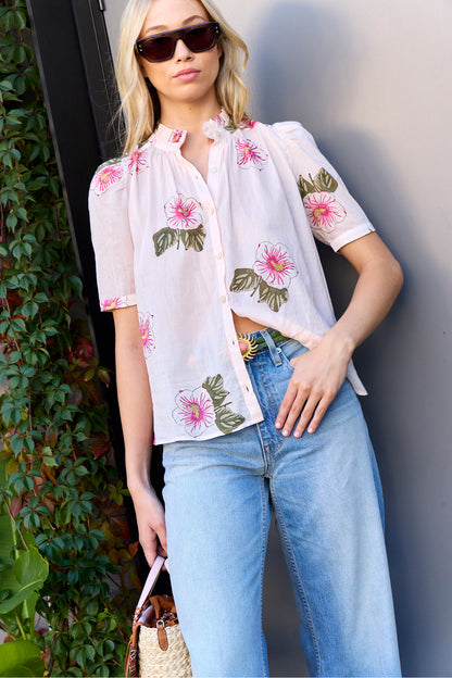 Winnie Blush Hibiscus Shirt