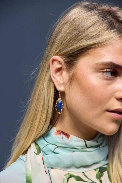 Brut Lapis Leverback Earring