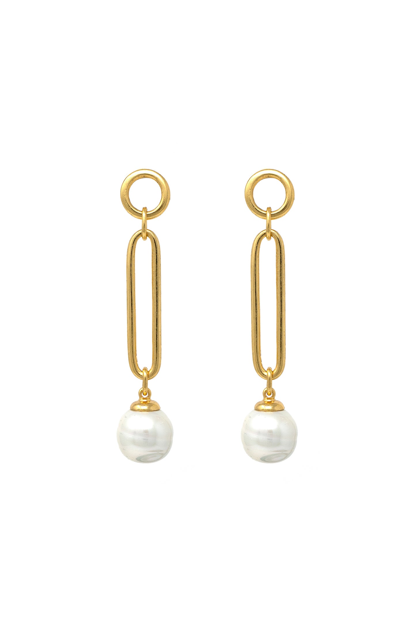 Link Pearl Drop Earring