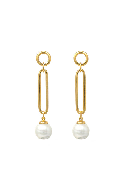 Link Pearl Drop Earring