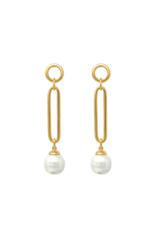 Link Pearl Drop Earring