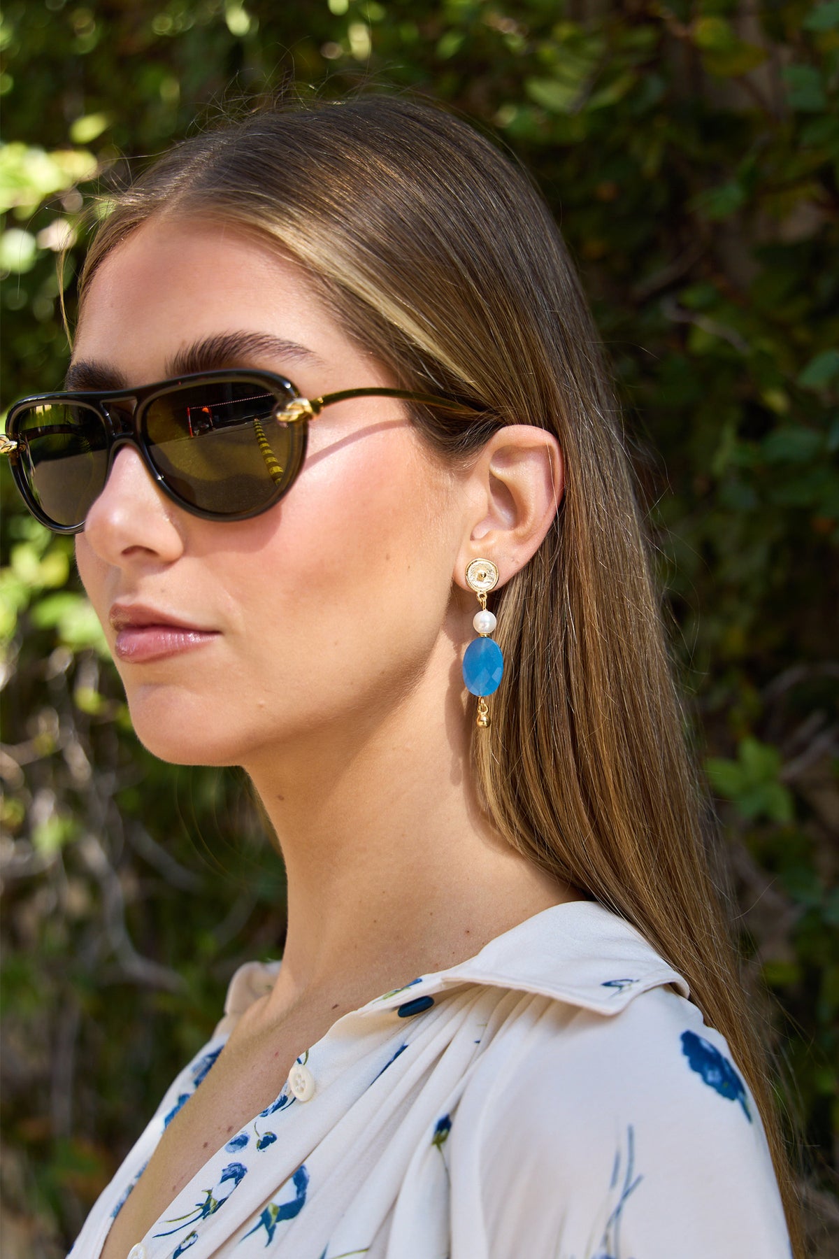 Mallorca Pearl and Stone Earrings