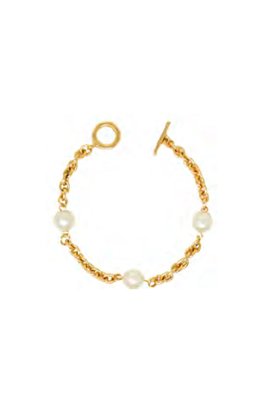 Pearl Bracelet with Toggle Closure