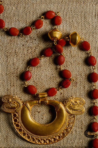Alba Red Necklace