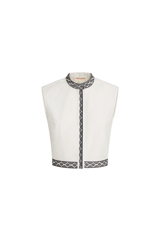 Andorra Peony Embroidery Top