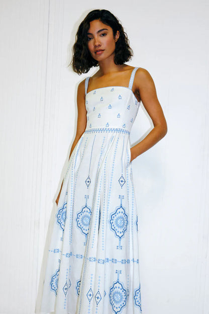Aneeda Celestial Embroidery Dress